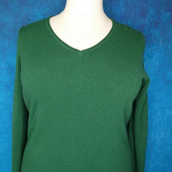 White Stag Green V Neck Sweater XXL - Picture 3 of 8
